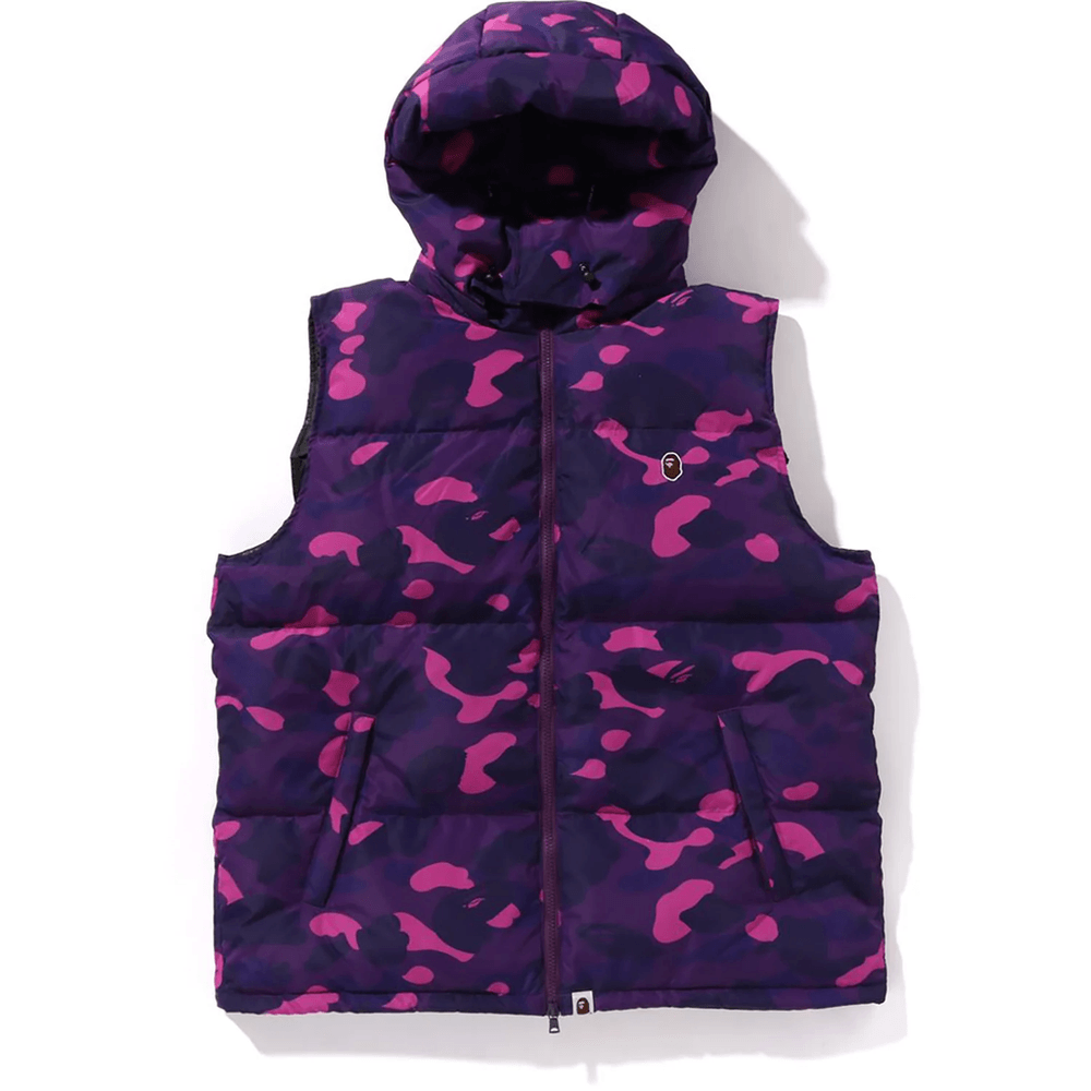 Bape COLOR CAMO DOWN VEST MENS Purple