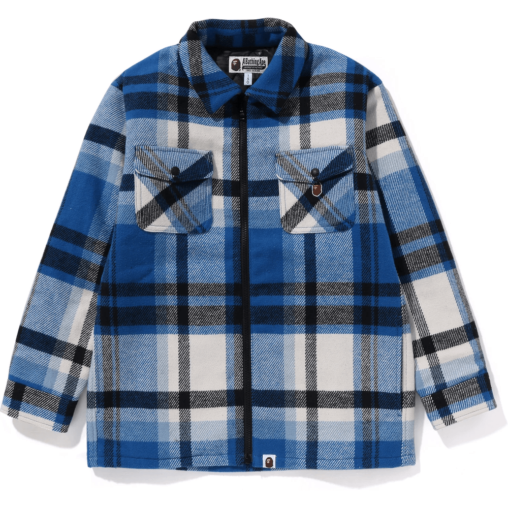 BAPE CHECK JACKET JR KIDS Blue