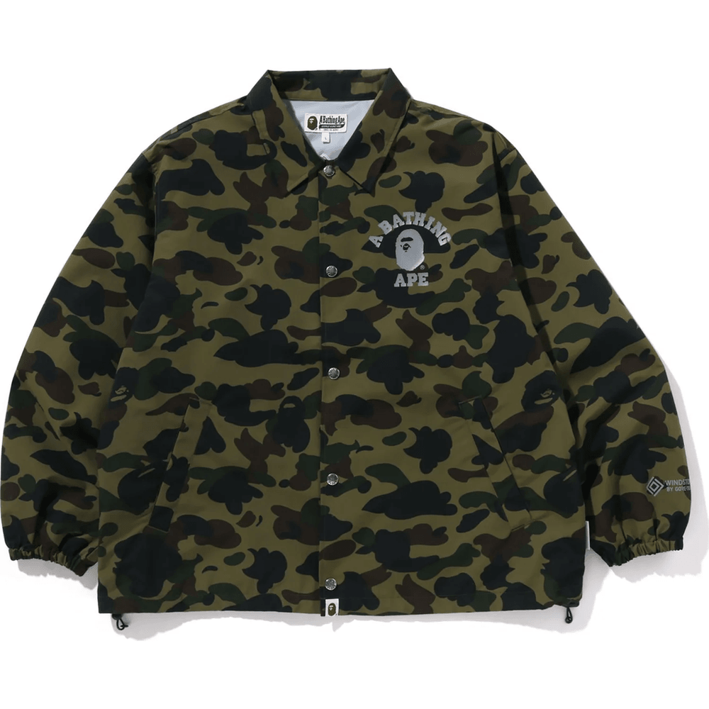 Bape GORE-TEX WIND STOPPER 1ST CAMO RELAXED COACH JACKET MENS Green