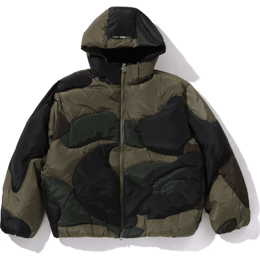 Bape 1ST CAMO NYLON DOWN JACKET MENS Green