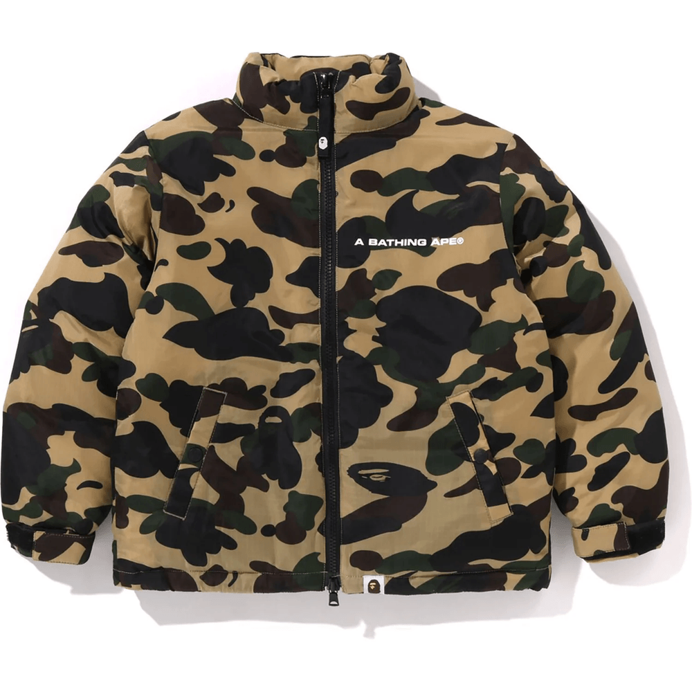 Bape 1ST CAMO DOWN JACKET KIDS Yellow