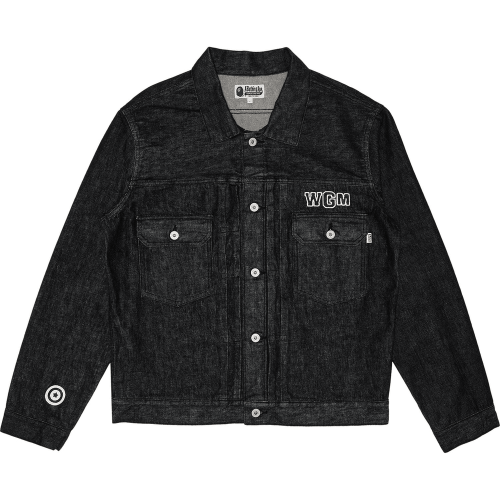 Bape PEARL SHARK DENIM JACKET TYPE-02 MENS Black