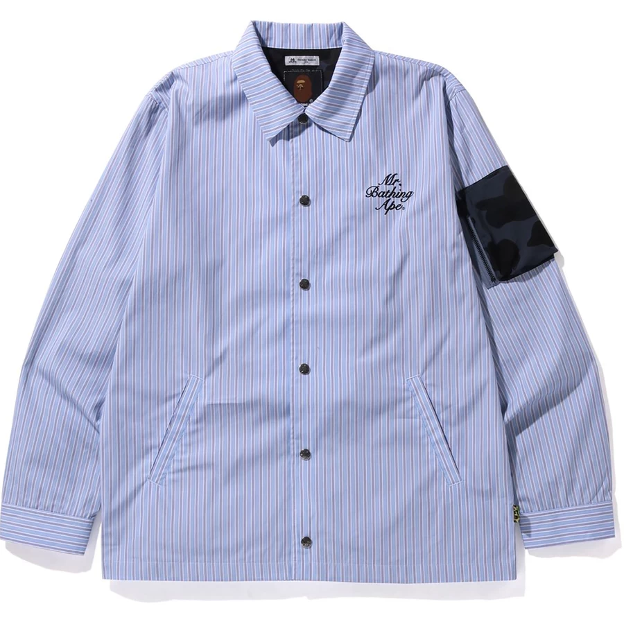 Bape MR. BATHING APE THOMAS MASON STRIPE COACH JACKET MENS