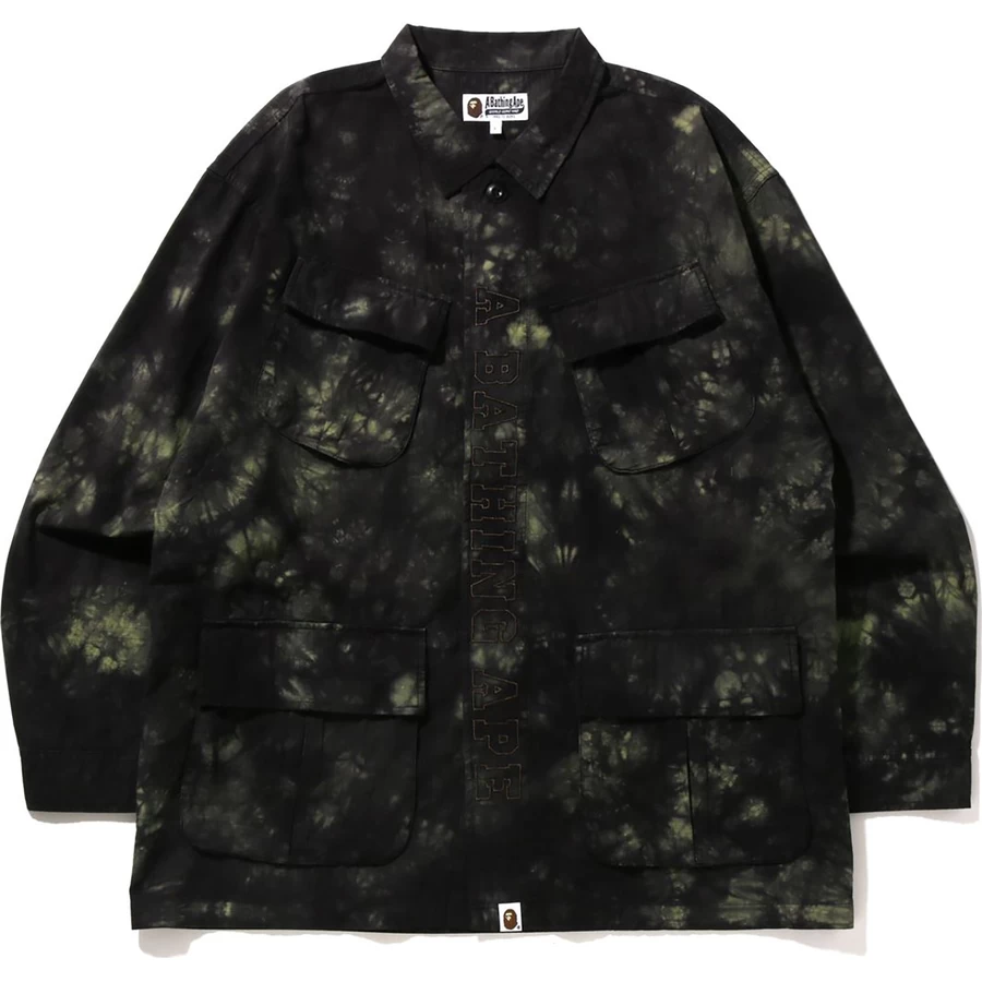 BAPE タイダイ アーミー ジャングル ファティーグ シャツ ジャケット メンズ