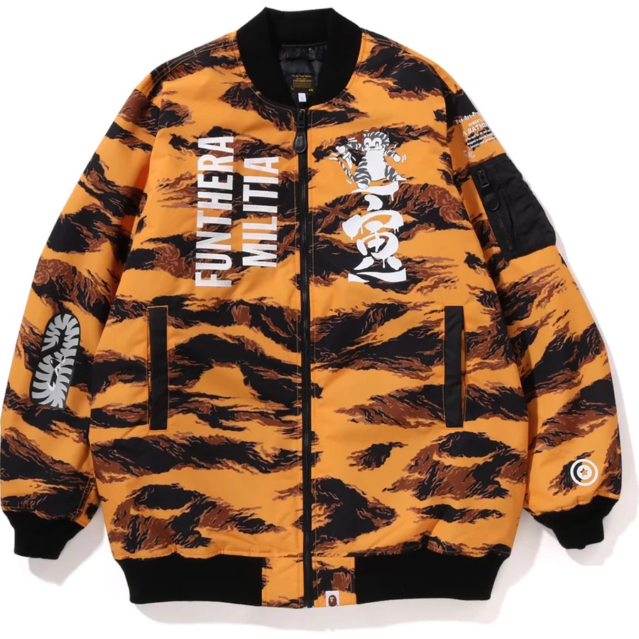 Bape Tiger Camo Lungo Ma-1 Da Uomo