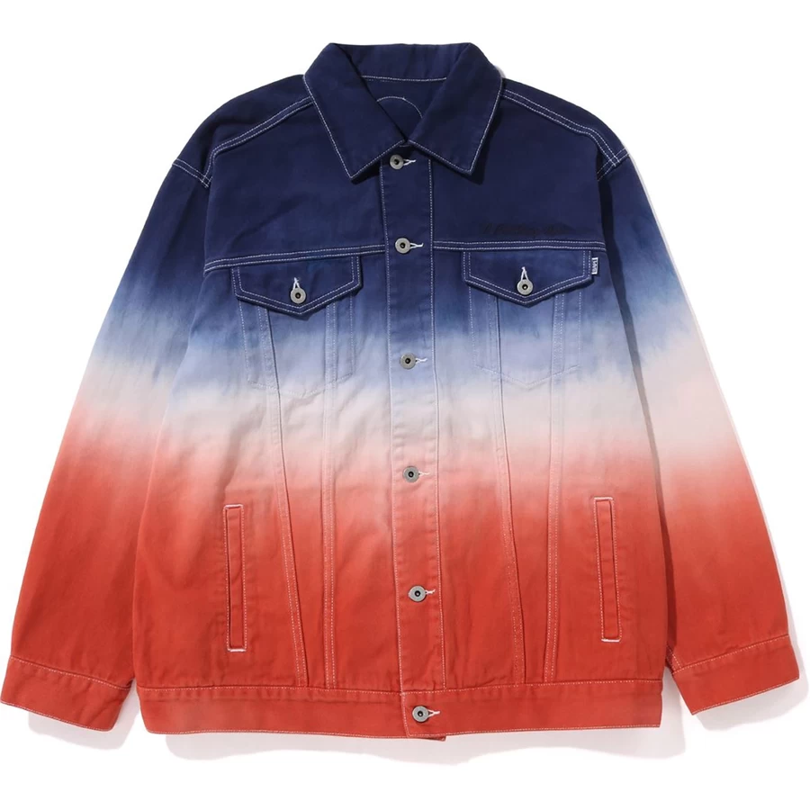 Bape GRADATION CHAMPION LOOSE FIT DENIM JACKET MENS