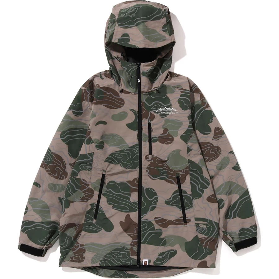 Giacca Bape Layered Line Camo Shell Da Uomo
