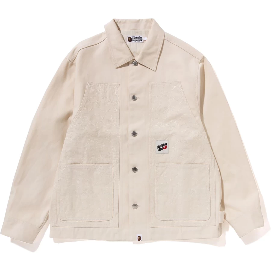 Giacca Da Lavoro Con Patch Mimetica Bape Line Da Uomo