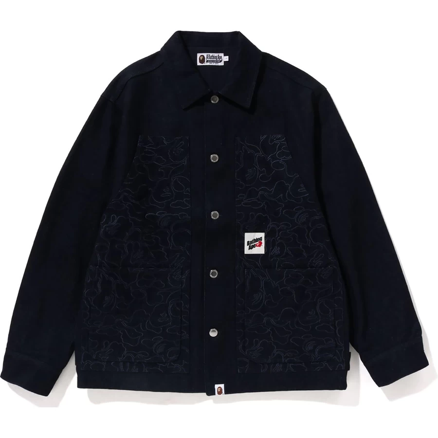 Giacca Da Lavoro Con Patch Mimetica Bape Line Da Uomo