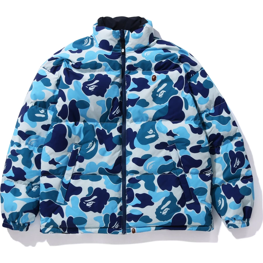 Bape Abc カモ リバーシブル ダウン ジャケット リラックス フィット メンズ