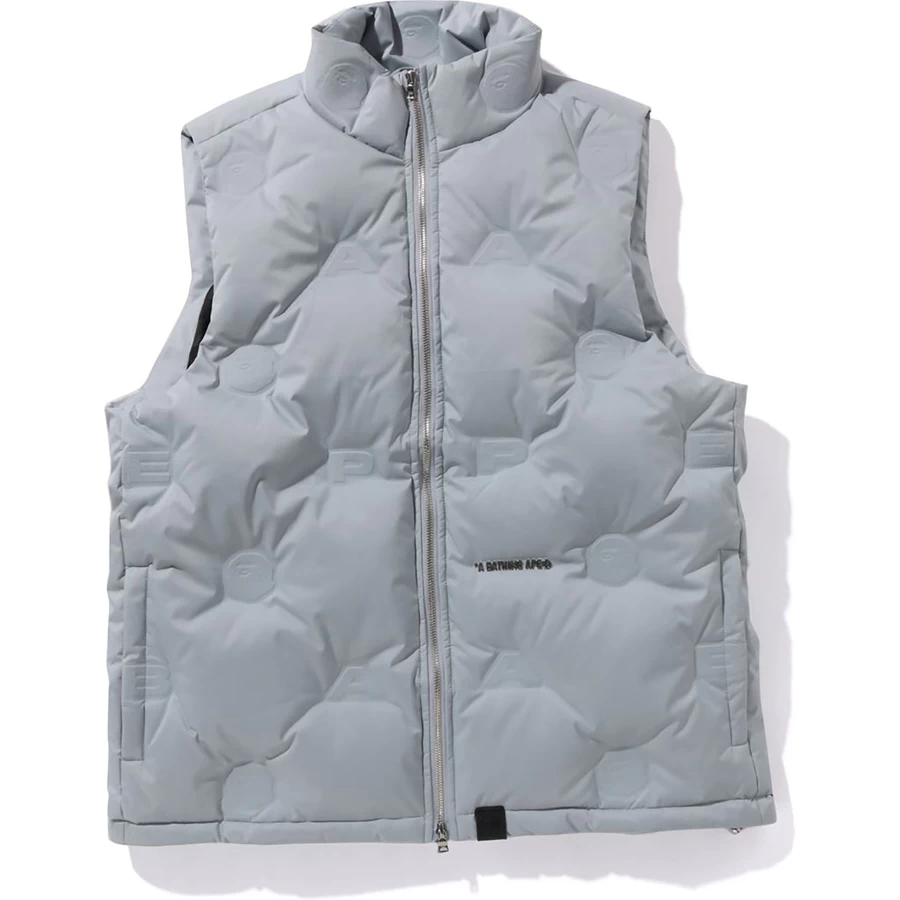 Bape DEBOSSED MONOGRAM PUFFER DOWN VEST MENS