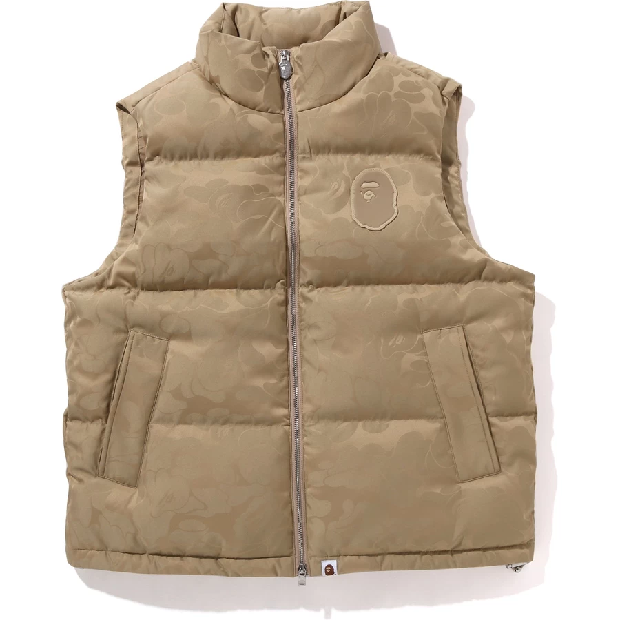 Bape TONAL SOLID CAMO PUFFER DOWN VEST MENS
