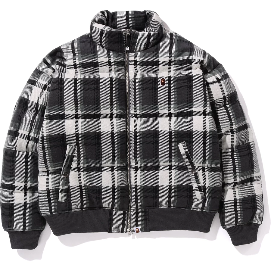 Bape Bape チェック ダウン ジャケット リラックスフィット メンズ