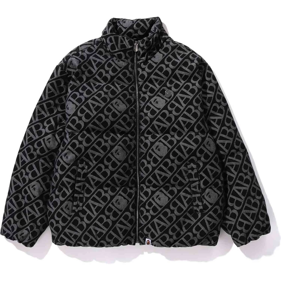 Piumino Imbottito Con Monogramma In Denim Bape Da Uomo