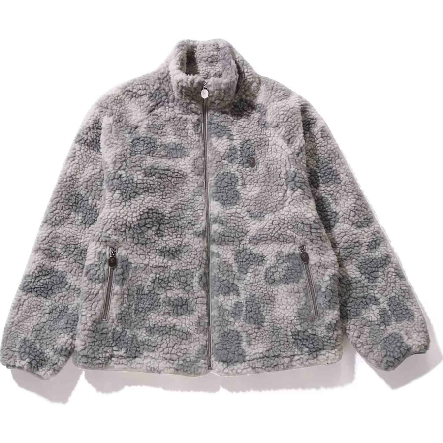 Bape Tonal Solid Camo Metall Ape Hode Ettpunkts Fleecejakke Herre