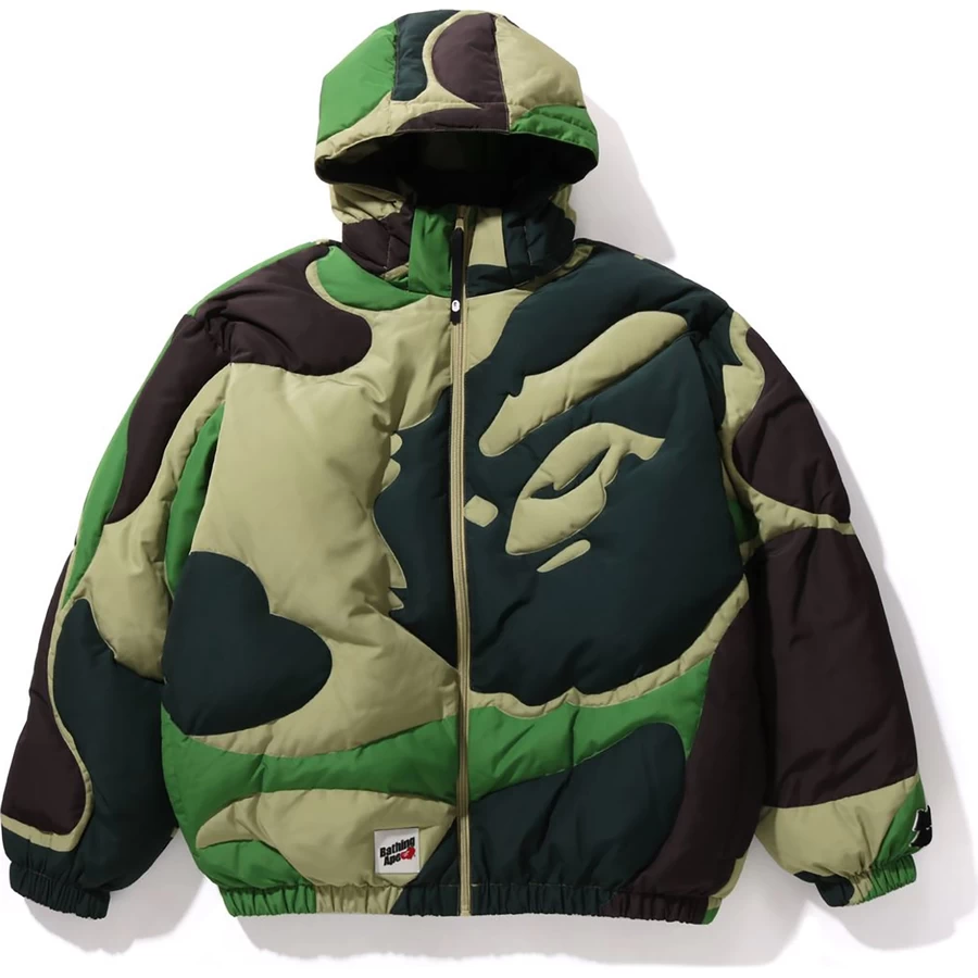 Bape メガ Abc カモデタッチャブルパーカーダウンジャケットメンズ