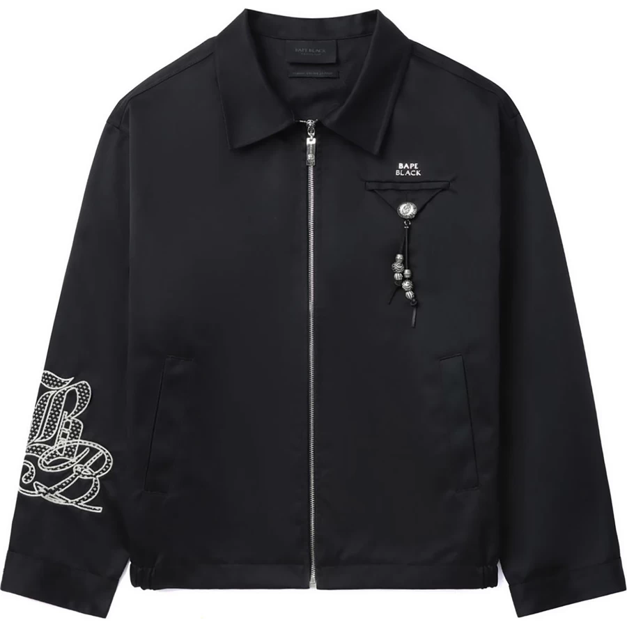 Bape BAPE BLACK LOGO WORKER JACKET MENS