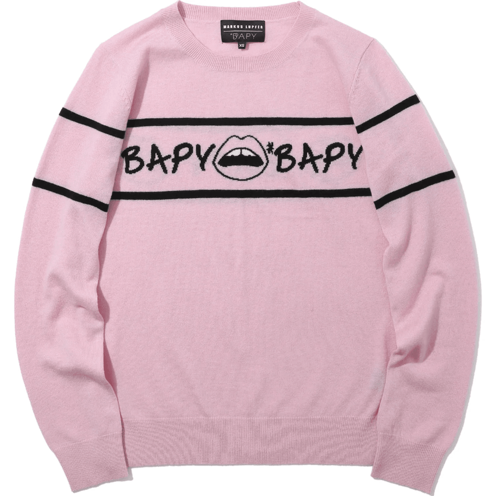 Bape BAPY X MARKUS LUPFER KNIT LIP LADIES Pink