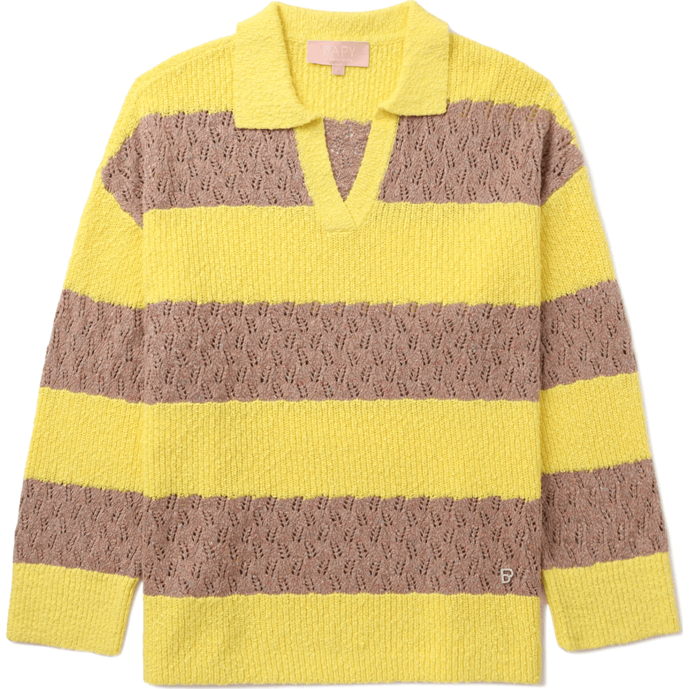 Bape BAPY POLO KNIT SHIRT LADIES Yellow