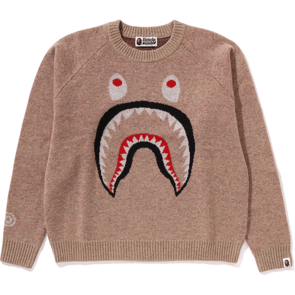 Bape SHARK WOOL MIX SWEATER LADIES Beige