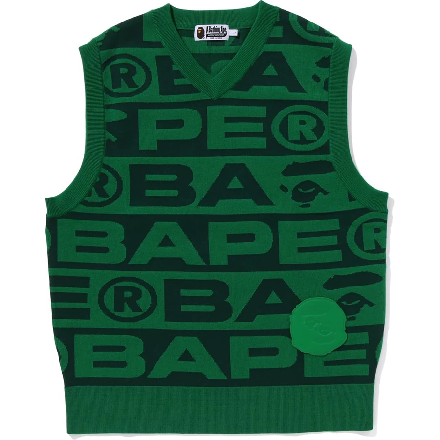 Bape Lux Sportpatroon Gebreid Vest Heren