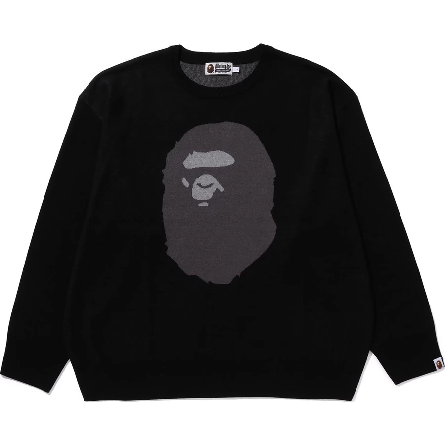 Bape APE HEAD JACQUARD KNIT SWEATER MENS