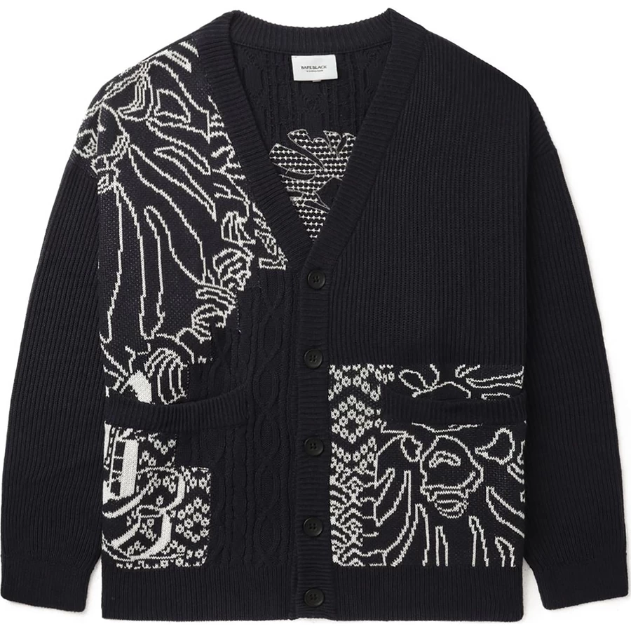 Bape BAPE BLACK LOGO CARDIGAN MENS