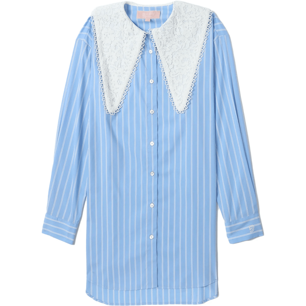 Bape BAPY STRIPES SHIRTDRESS LADIES Blue