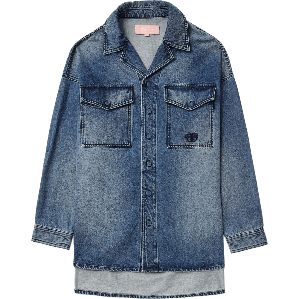 Bape BAPY DENIM SHIRT LADIES Blue X White