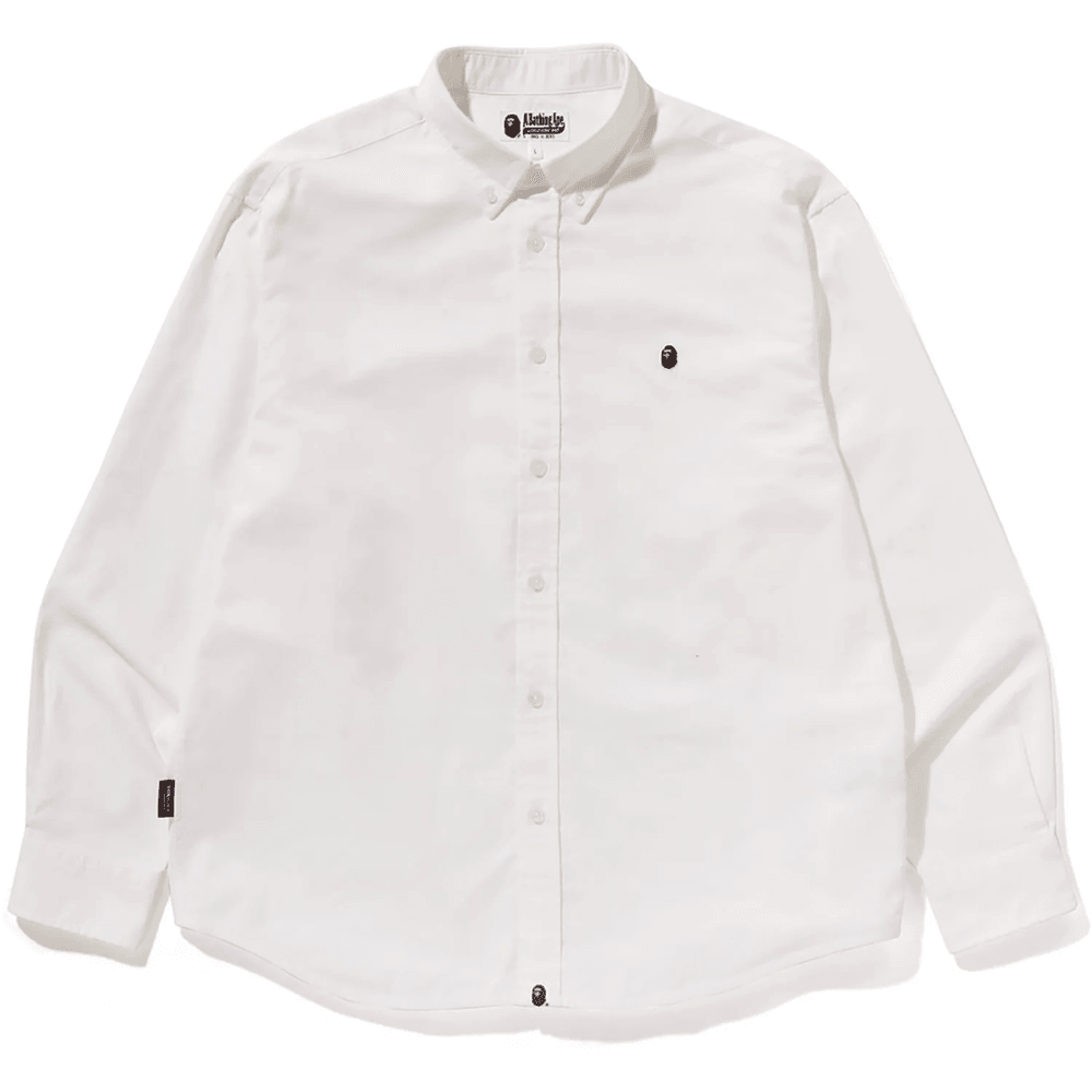 Bape ONE POINT OXFORD SHIRT MENS White