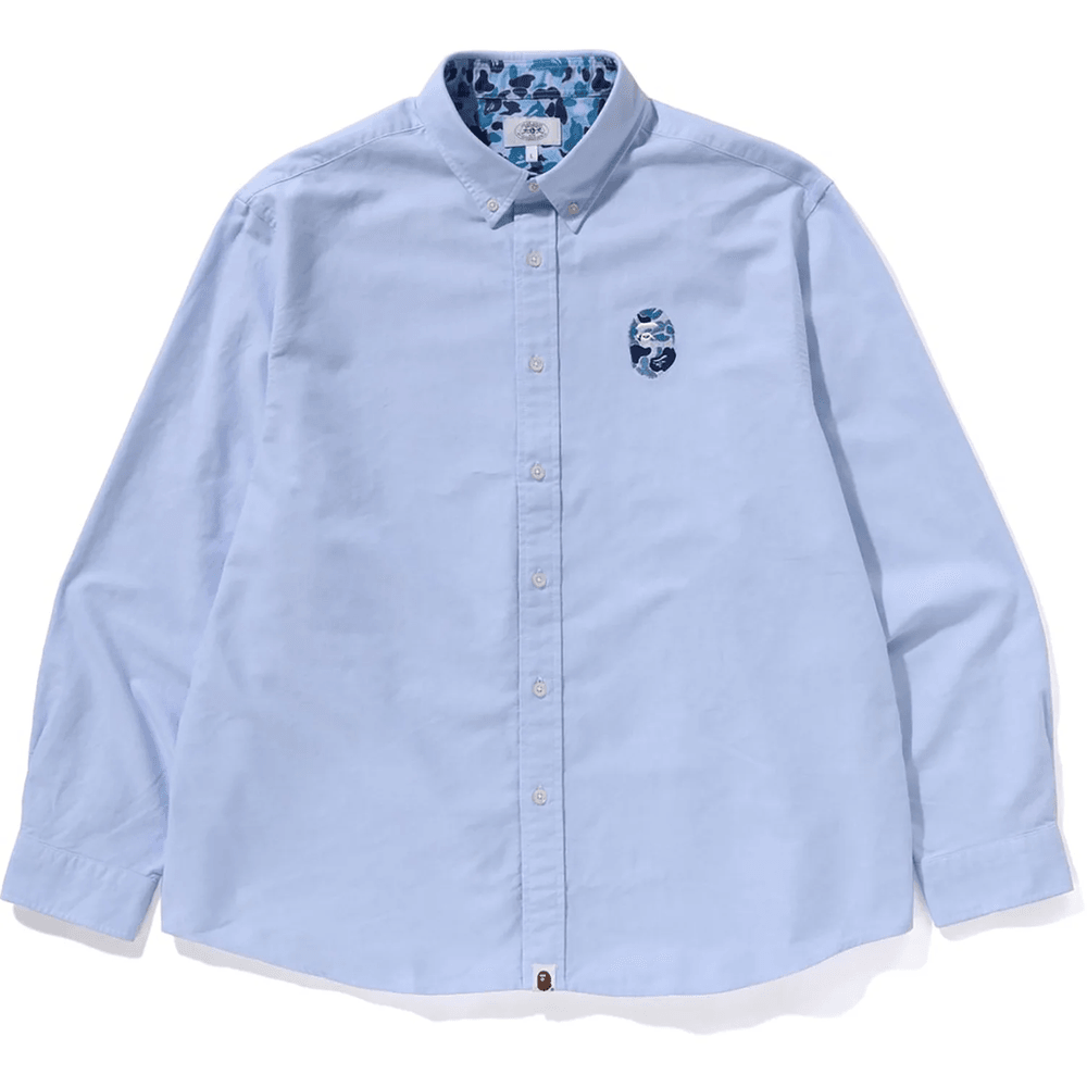 Bape ABC CAMO ONE POINT RELAXED FIT SHIRT MENS Sax