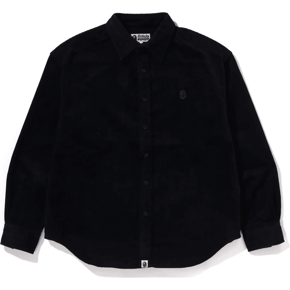 Bape ONE POINT CORDUROY L/S SHIRT MENS Charcoal