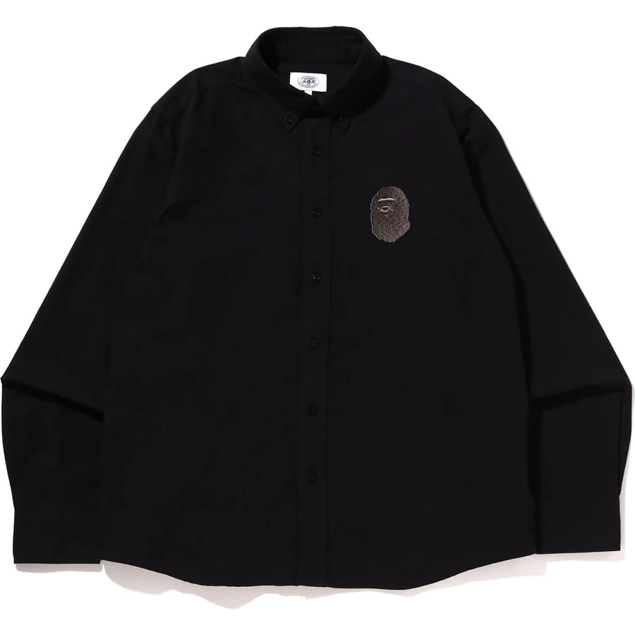 Bape LARGE APE HEAD OXFORD BD SHIRT MENS