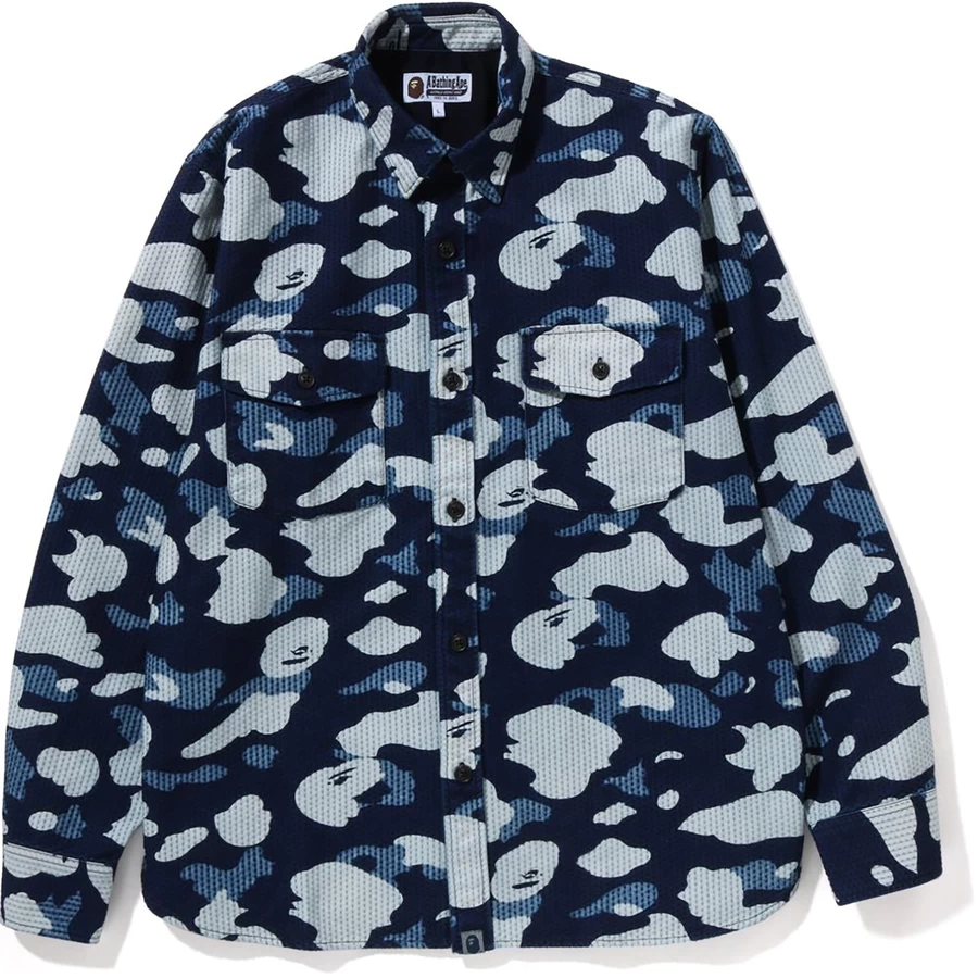 Bape SASHIKO CAMO LOOSE FIT SHIRT MENS