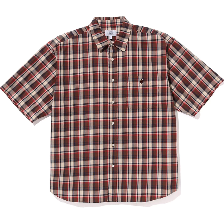Bape MINI BAPE CHECK LOOSE FIT S/S SHIRT MENS