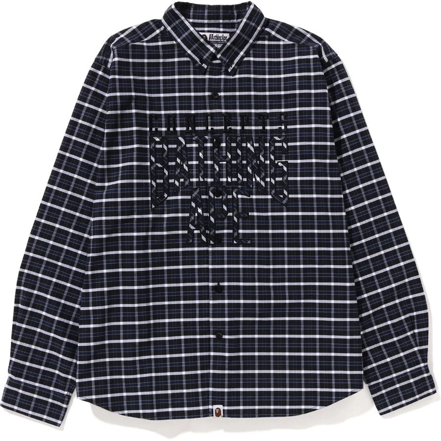 Bape Bape X Konsep Oxford Check Bd Kemeja Pria
