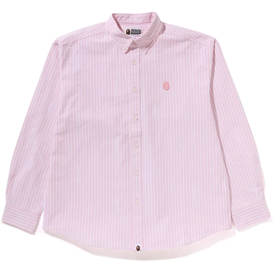 Bape APE HEAD ONE POINT LOGO STRIPES SHIRT MENS