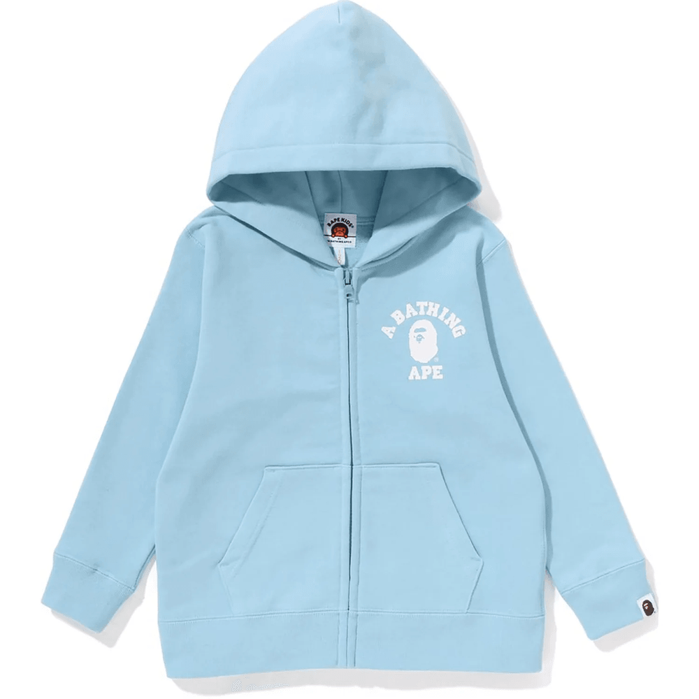 Bape COLLEGE ZIP HOODIE KIDS Sax