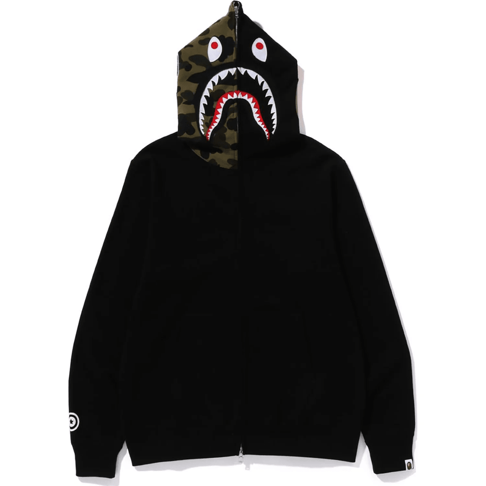 Bape SHARK FULL ZIP HOODIE MENS Black
