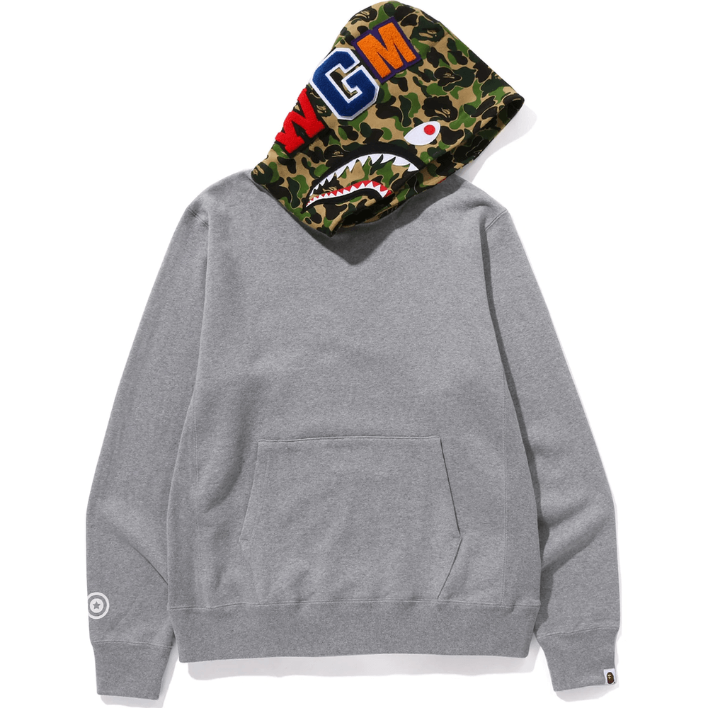 Bape ABC CAMO SHARK PULLOVER HOODIE MENS Gray