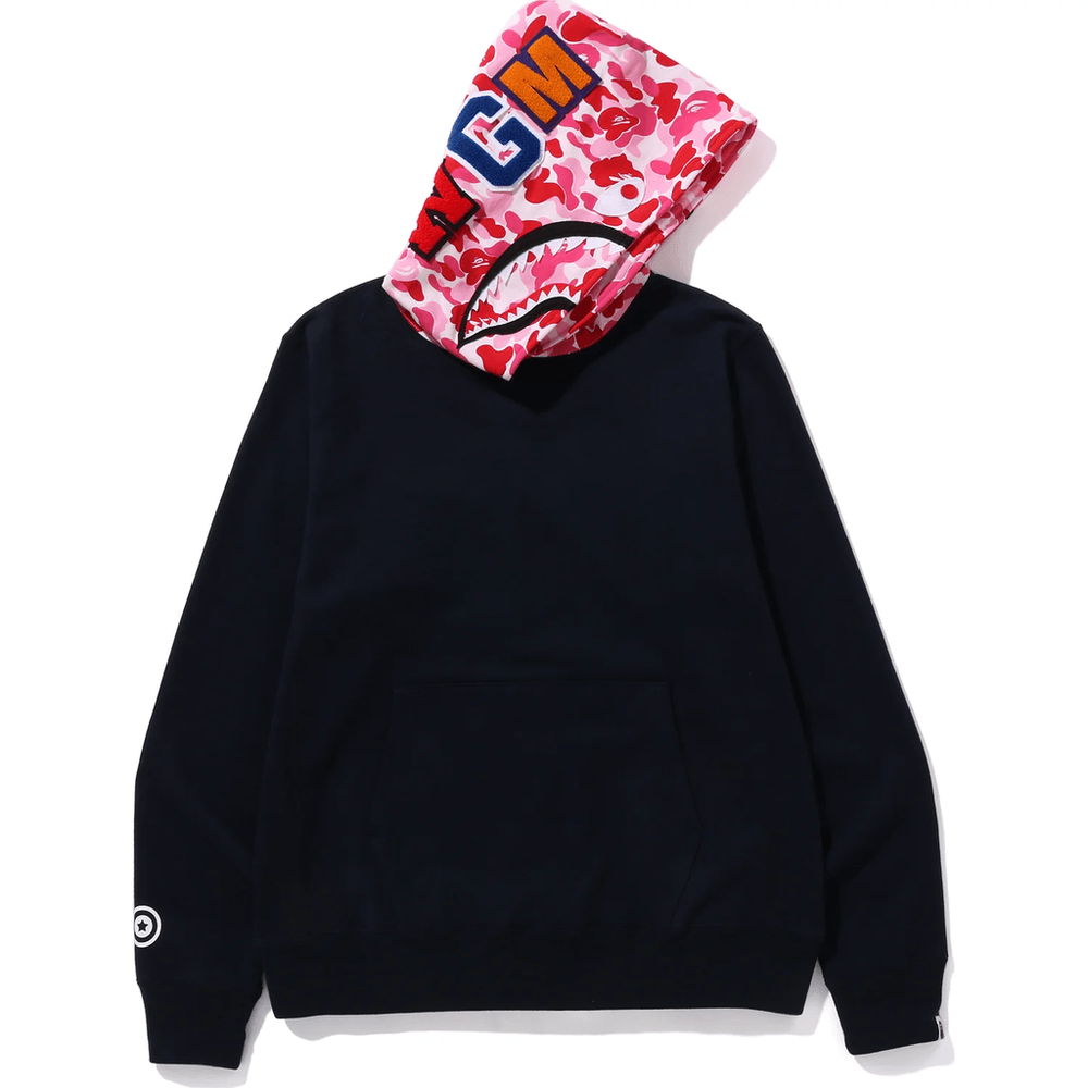 Bape ABC CAMO SHARK PULLOVER HOODIE MENS Navy