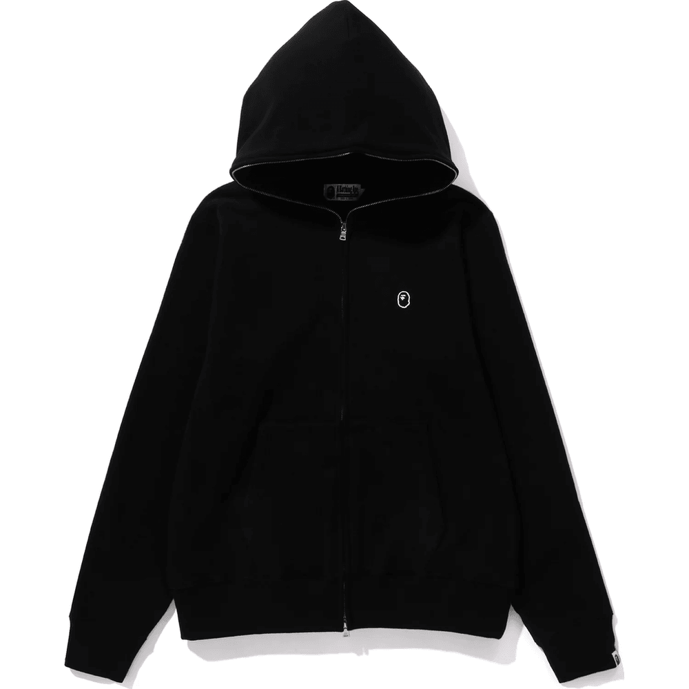 Bape APE HEAD ONE POINT FULL ZIP HOODIE MENS Black
