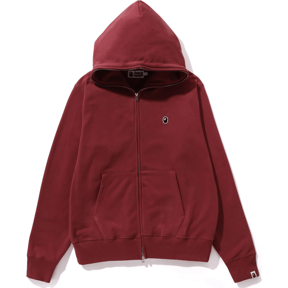 Bape APE HEAD ONE POINT FULL ZIP HOODIE MENS Red