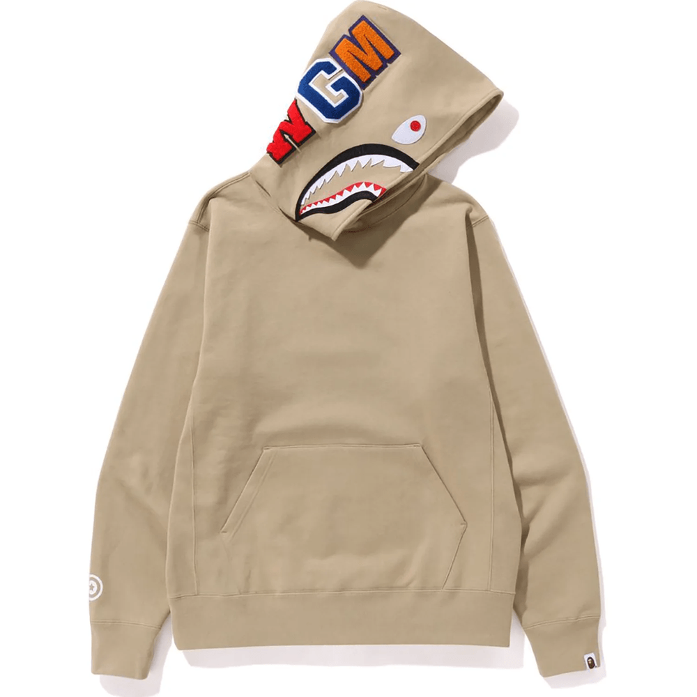 Bape SHARK PULLOVER HOODIE MENS Beige