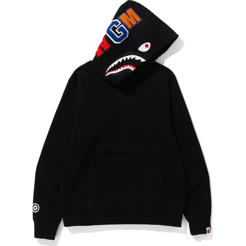 Bape SHARK PULLOVER HOODIE MENS Black