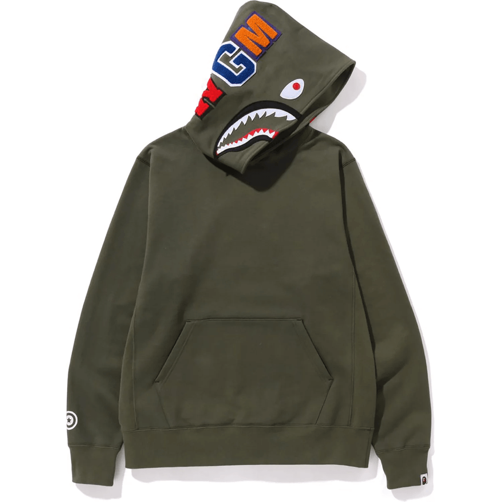 Bape SHARK PULLOVER HOODIE MENS Olivedrab