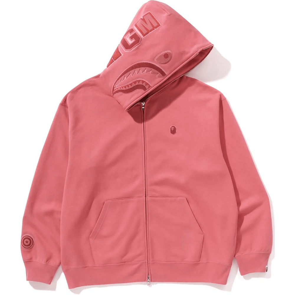 Bape APE HEAD ONE POINT SHARK ZIP HOODIE MENS Pink