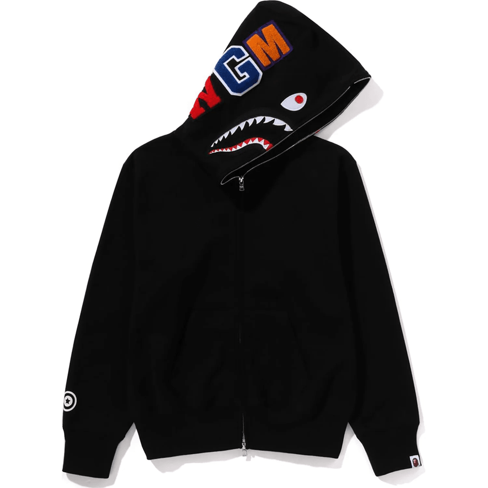 Bape SHARK FULL ZIP HOODIE LADIES Black
