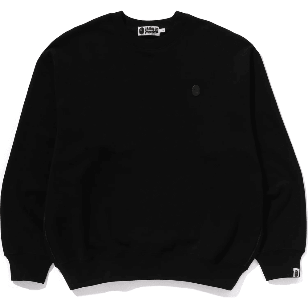 Bape ONE POINT RELAXED FIT CREWNECK SWEATSHIRT MENS Black