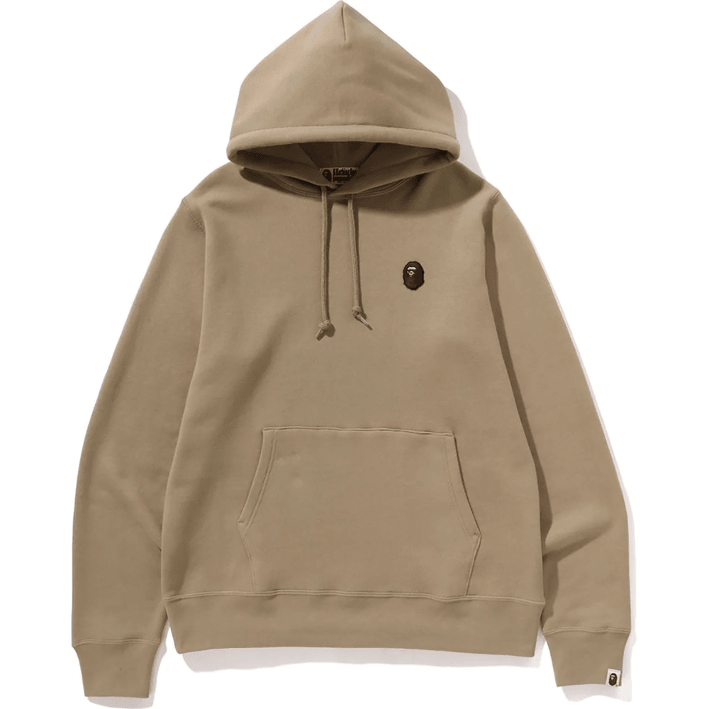 Bape ONE POINT PULLOVER HOODIE MENS Beige